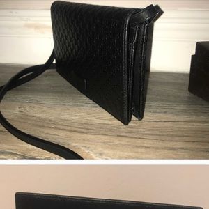 Authentic Gucci micro GG crossbody Wallet/ Purse